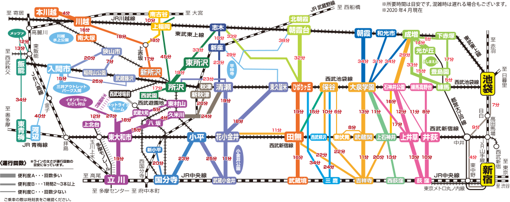 西武バス　路線図